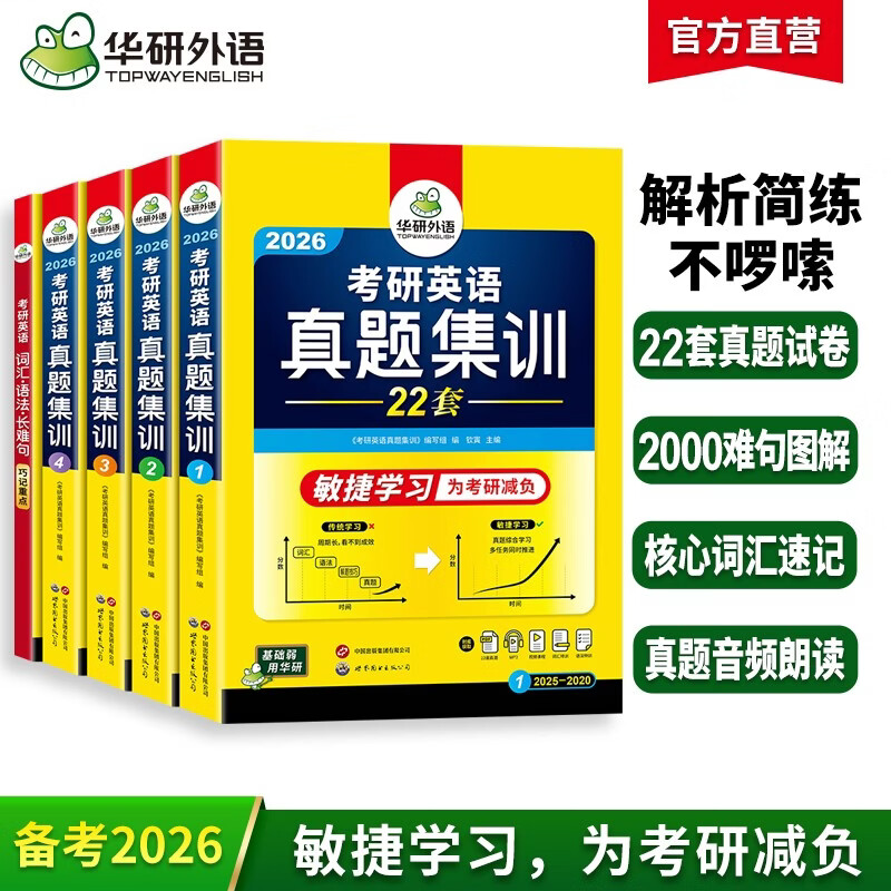 2025考研英语真题集训 敏捷学习版 华研外语考研一历年真题可搭阅读理解词汇语法长难句翻译完型写作