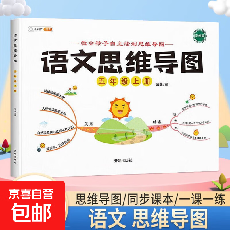 【斗半匠】语文思维导图四年级五年级六年级上册下册人教版小学生语文课本教材同步逆向思维推理思维逻辑强化训练书 【5年级 上册】语文思维导...详情图