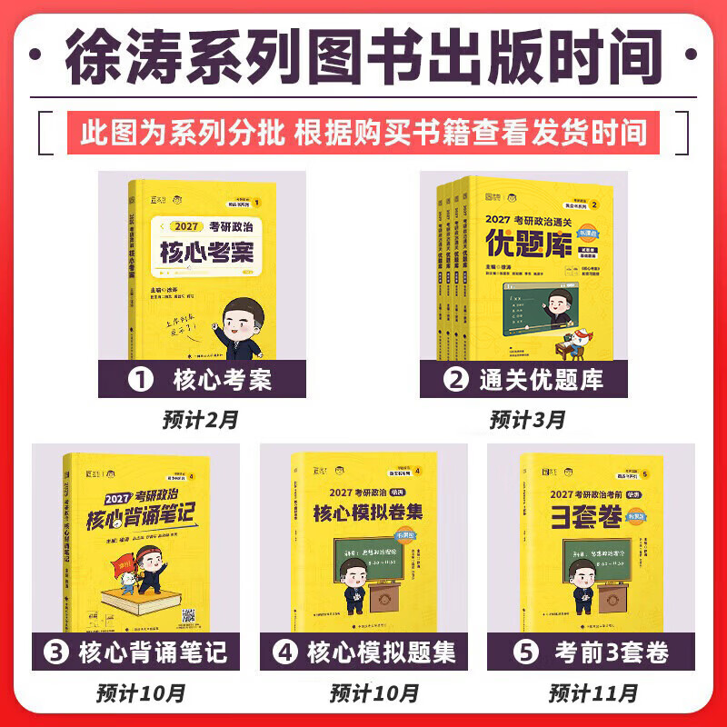 【官方直营】2026徐涛核心考案 2026考研政治核心考案 冲刺背诵手册 徐涛黄皮书系列一 罗天思想政治理论101 徐涛优题库 徐涛真题库2025年12月考试用书 【核心3件套】26徐涛核心考案+优题