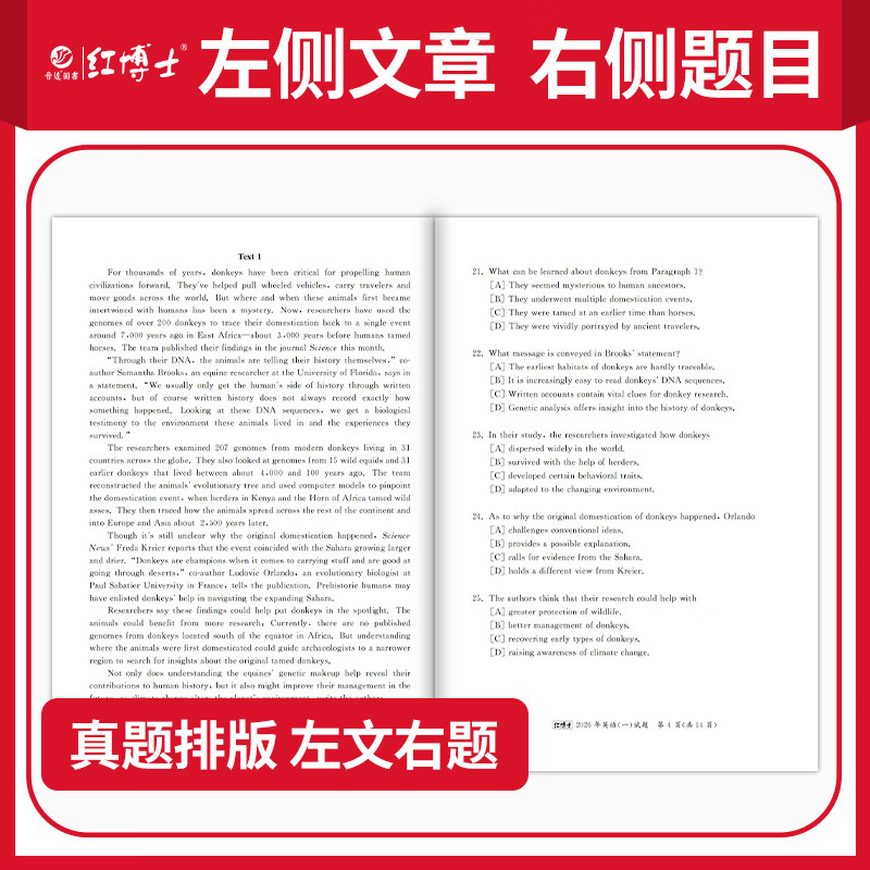 备考2026考研英语一历年真题含2006-2025年共20年真题试卷 201英语一20年真题考场排版 英语一06-25年（20年真题）详情图