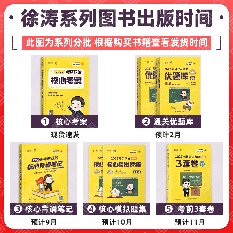 【徐涛官方店】2026徐涛考研政治核心考案优题库真题库核心背诵笔记徐涛模拟卷集6套卷徐涛时政小黄书20题可搭肖秀荣1000题肖四肖八腿姐背诵手册价...详情图