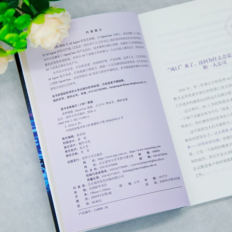 龙虾赋能：OpenClaw成就一人公司 AI办公 人工智能 龙虾书籍 openclaw书籍 图书 保姆级实战 本地部署 技术拆解 商业变现  清华大学出版社 费良宏 唐昕龙详情图