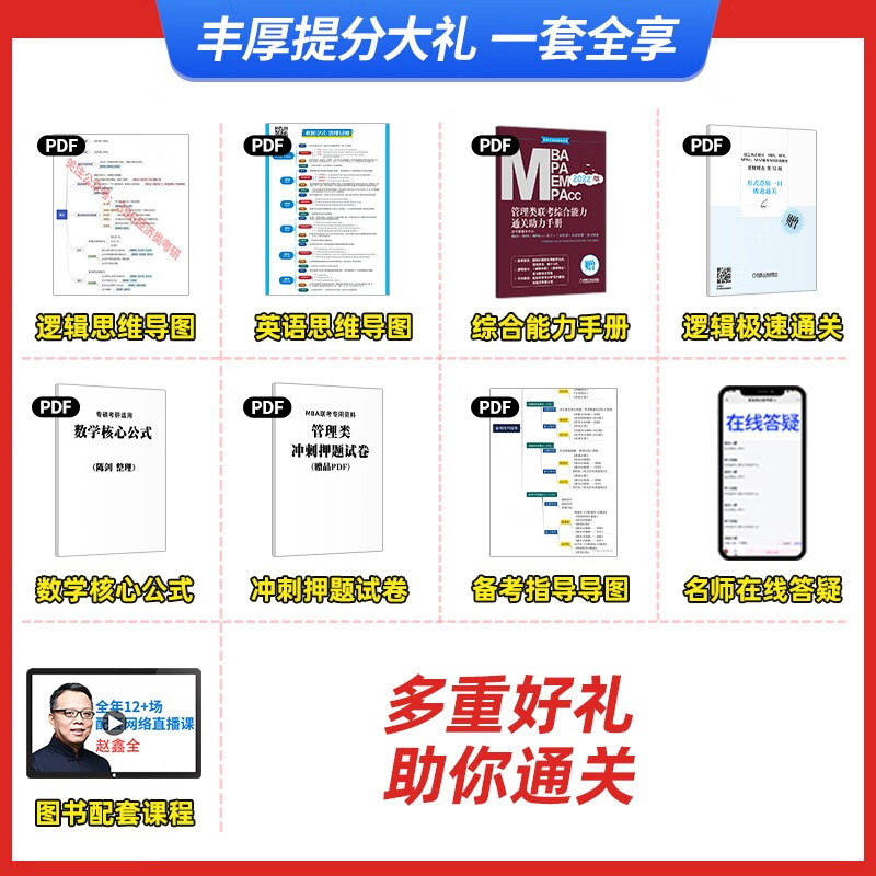 mba联考教材2026 199管理类联考综合能力赵鑫全逻辑精点+逻辑1000题 5本套考研mpa mem考研英语二管综历年真题2025可搭1000题讲真题详情图
