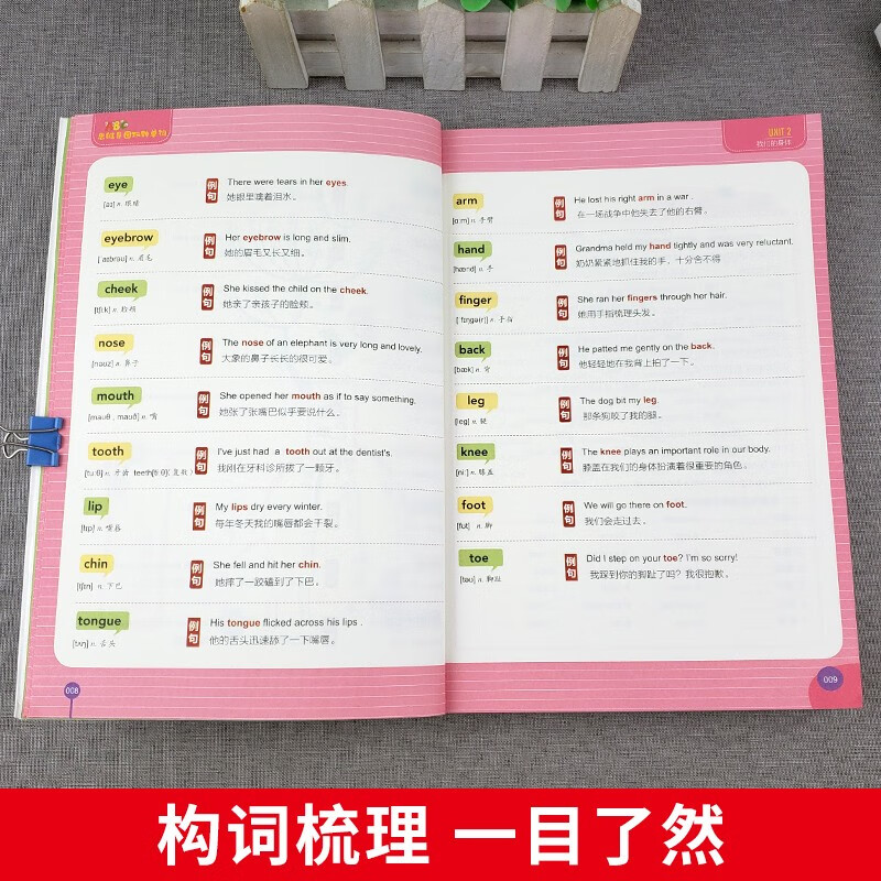 小学英语思维导图记单词速记速背基础知识音标+释义+例句小学通用近1000个常用必背单词详情图