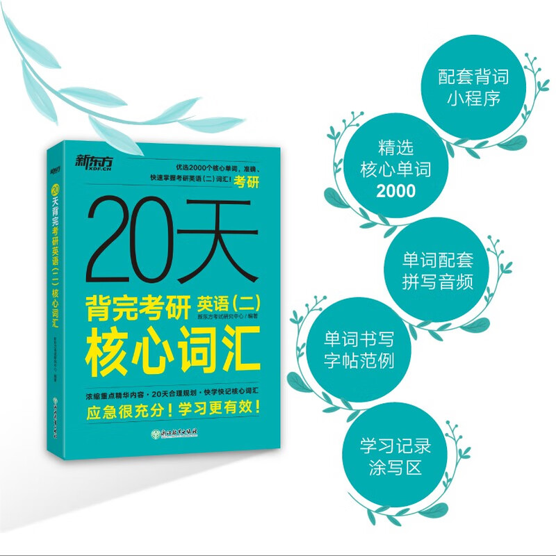 新东方 20天背完考研英语(二)核心词汇 考研英语一英语二速刷词汇真题详情图