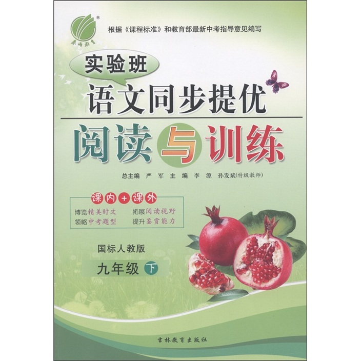 实验班语文同步提优：阅读与训练（9年级下）（国标人教版）封面