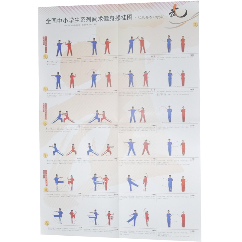 全国中小学生系列武术健身操挂图：功夫青春