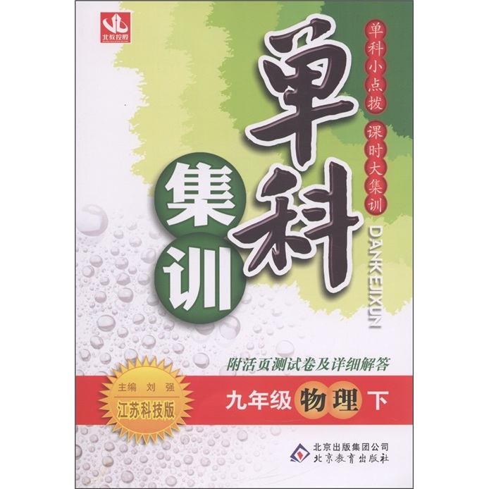 单科集训：9年级物理（下）（江苏科技版）封面
