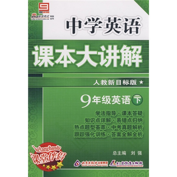 中学课本大讲解：9年级英语（下）（人教版）封面