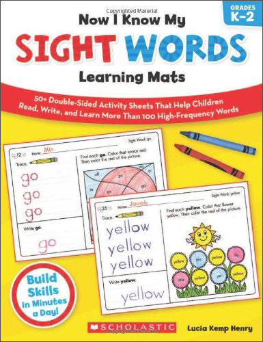 Now I Know My Sight Words Learning Mats， Grades K-2 英文原版 进口教辅书