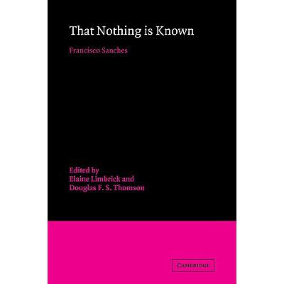 预订 That Nothing Is Known