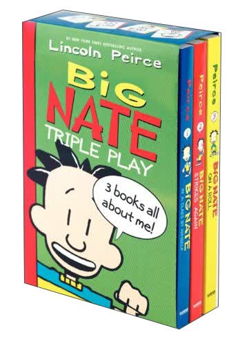 英语读物 原版进口 课外阅读 捣蛋王 大奈特 3册套装 Big Nate 美国小学推荐读物 校园章节桥梁书