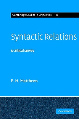 【预订】syntactic relations: a critical