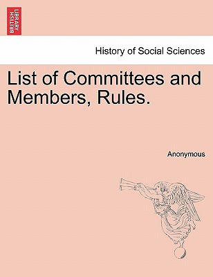【预订】list of committees and members