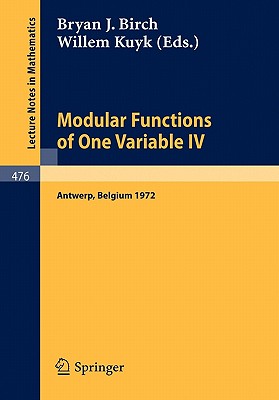 Modular Functions of One Variable IV:
