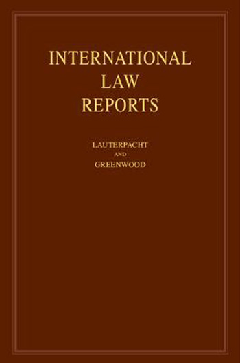 预订 International Law Reports: Volume 145