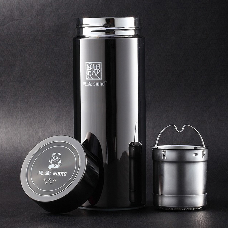 思宝不锈钢纳米保温杯子带盖黑金刚2号3号男士女士水杯茶杯茶隔过滤 2