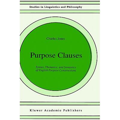 预订 purpose clauses : syntax, thematics, and sem.