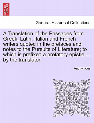 【预订】a   translation of the passages from