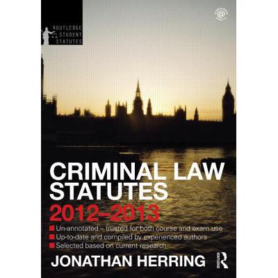 预订 Criminal Law Statutes 2012-2013