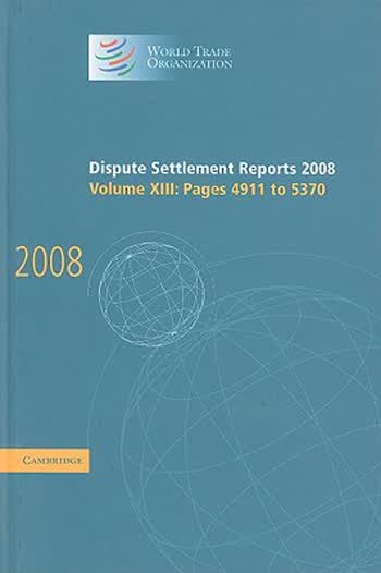 预订 Dispute Settlement Reports 2008: Volume 13, ...