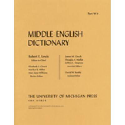 预订 Middle English Dictionary: W.6