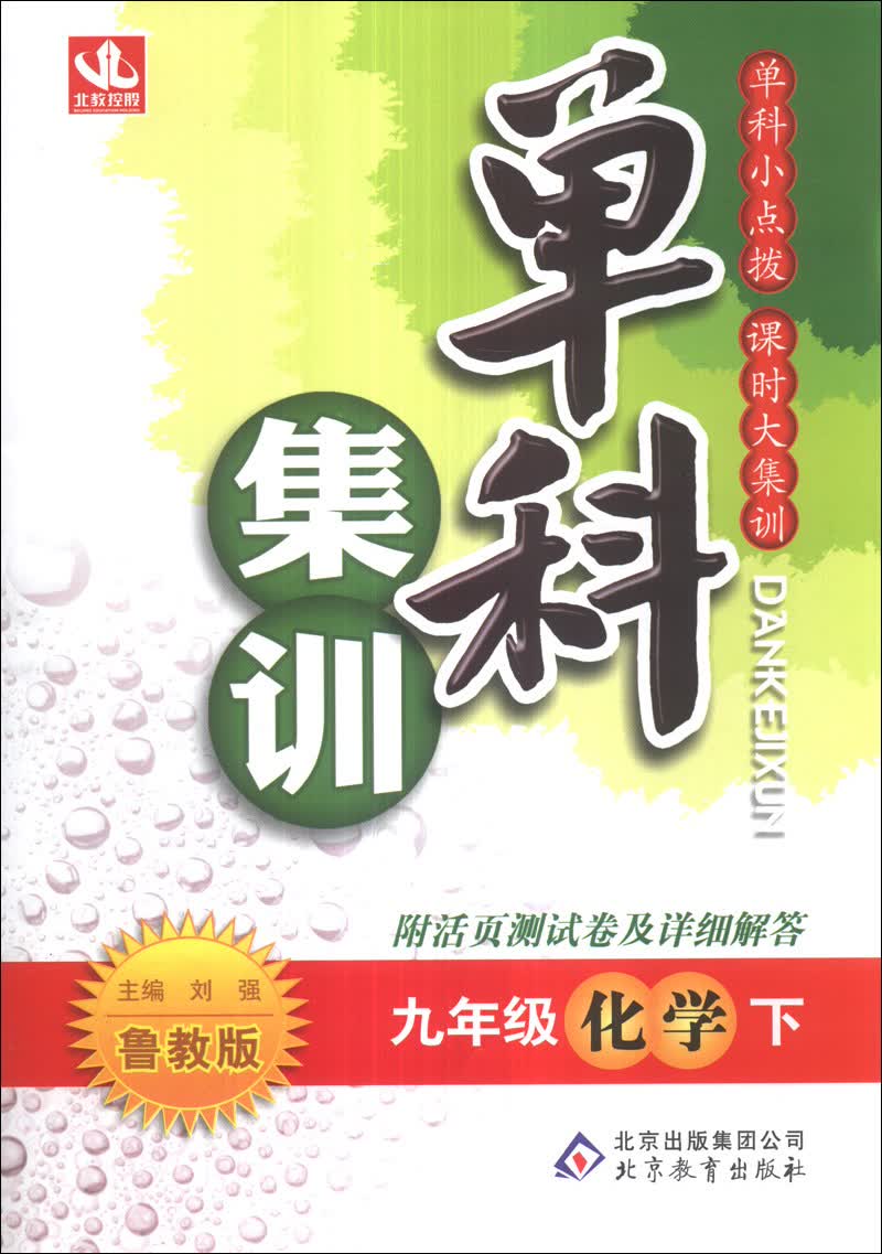 单科集训：9年级化学（下）（鲁教版）（2014年春）（附活页测试卷及详细解答）封面