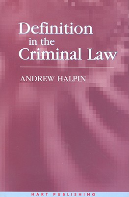 【预订】definition in the criminal law