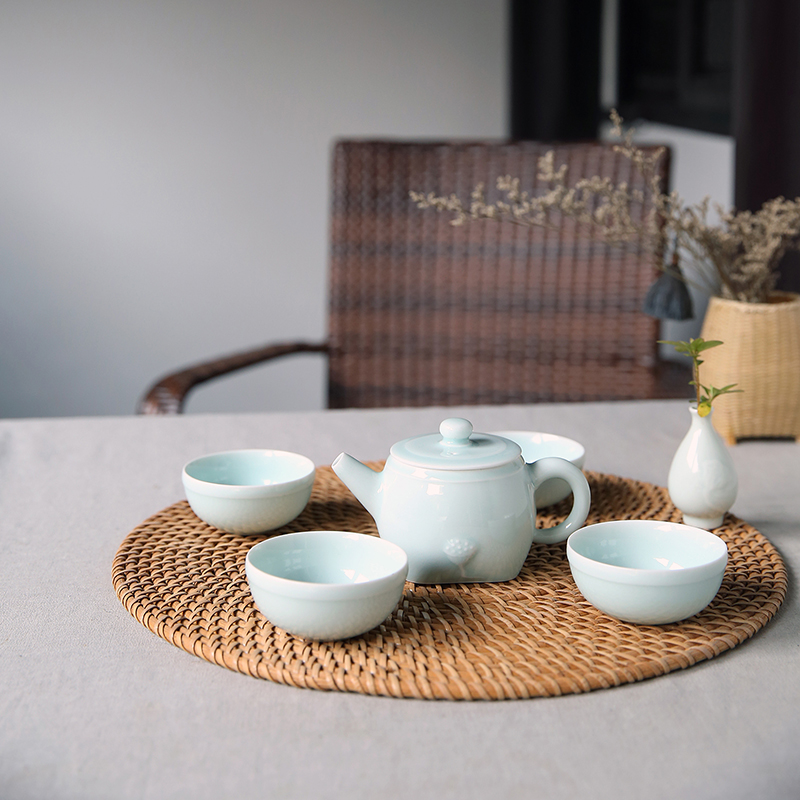 汉唐功夫茶具套装茶杯茶壶组合景德镇陶瓷器家用礼盒装整套喝茶 唐风清韵