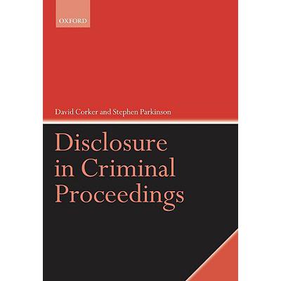 预订 Disclosure in Criminal Proceedings