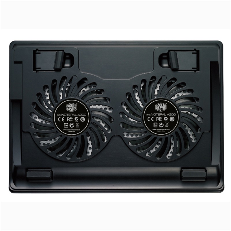 酷冷至尊（CoolerMaster） A200 笔记本散热器 （双14CM风扇/纯铝金属拉丝面板/双USB/电脑组件）