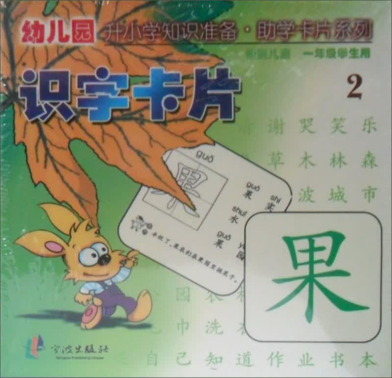 幼儿园升小学知识准备·助学卡片系列：识字卡片2（1年级学生用）封面
