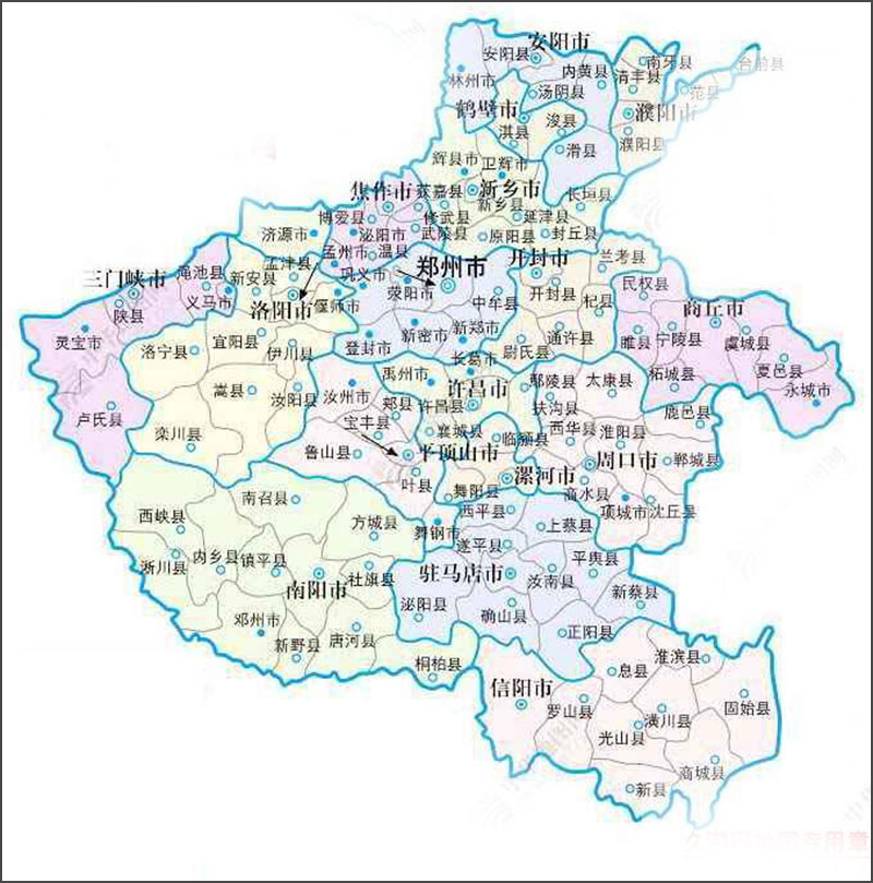 河南省地图(1:800000)