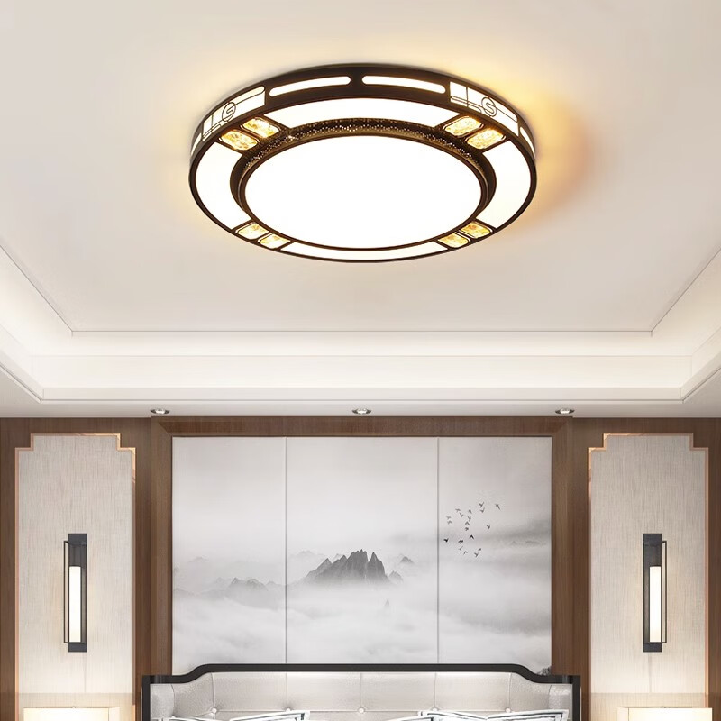 灯诺堡客厅灯简约现代大气2025新中式灯具 房间灯主灯餐厅卧室LED吸顶灯 套餐3