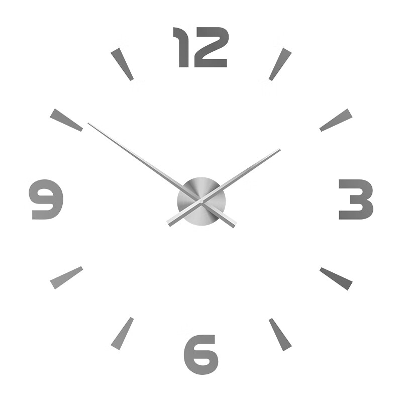 云漫卿亚克力墙贴时钟  创意个性diy数字时钟现代简约客厅墙贴壁钟