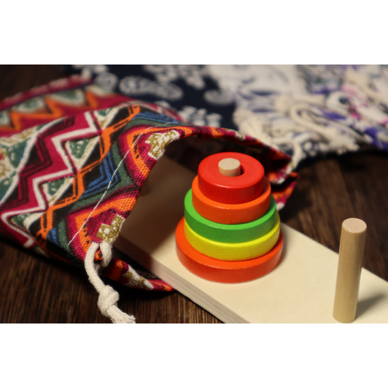 贝木惠(beimuhui)汉诺塔配对玩具数学教具拓扑解套小五层5阶汉诺塔