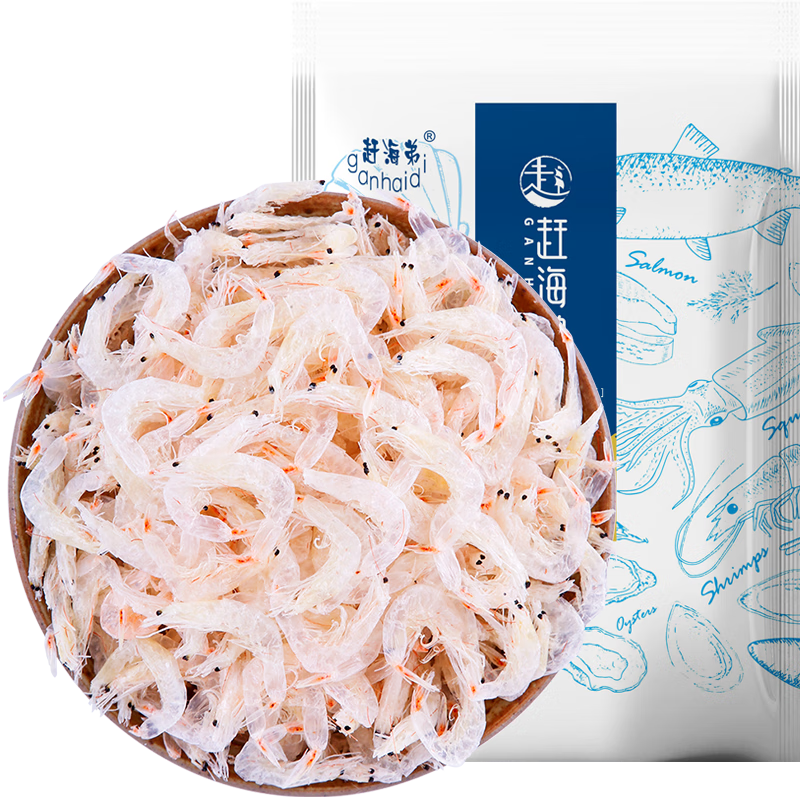 赶海弟【潍坊产地】八星淡干大虾皮250g海米虾米皮 紫菜汤 源头直发包邮