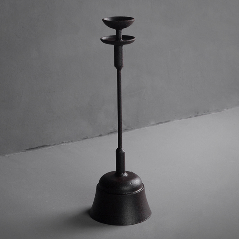 煤油灯老油灯老式玻璃灯罩烛台铁灯老物件油灯复古旧物摆件蜡烛台茶室