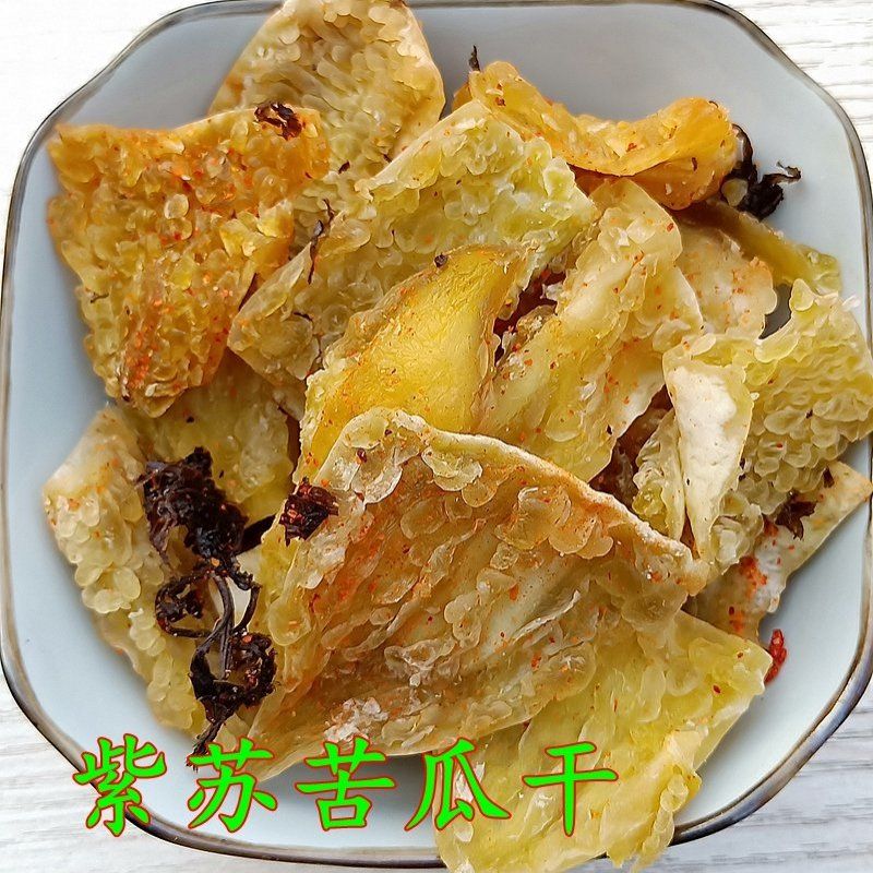 德临门甜味紫苏苦瓜干农家自晒浏阳特产苦瓜皮:手工冰糖苦瓜干 350克