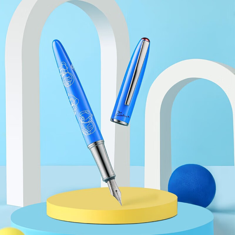 毕加索（pimio）钢笔730哆啦A梦机器猫经典系列钢笔男女学生练字墨水笔生日节日送礼礼品钢笔可刻字 毕加索730哆啦A梦钢笔套装【经典白】