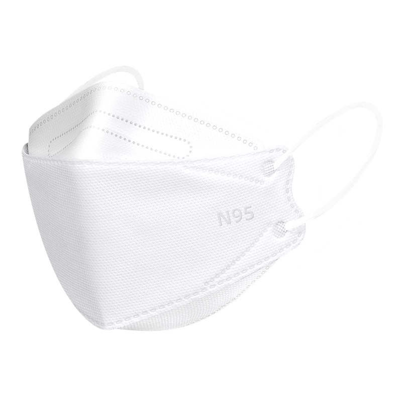 万宝绿kn95口罩3d立体女高颜值2025新款一次性鱼嘴柳叶透气防尘男不勒耳 KN95级【白色100只】-独立装 热销款