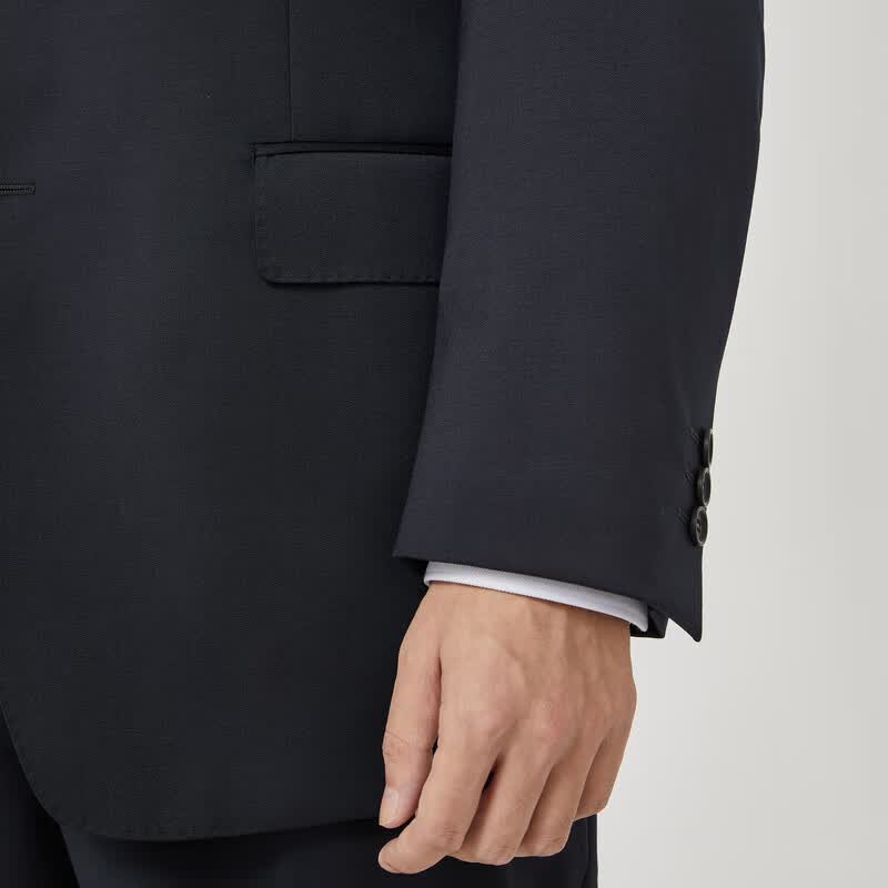 雅戈尔(YOUNGOR)【羊毛混纺】套西上衣男54F款两粒单排扣商务微弹西服商场同款 藏青 M 170/96A