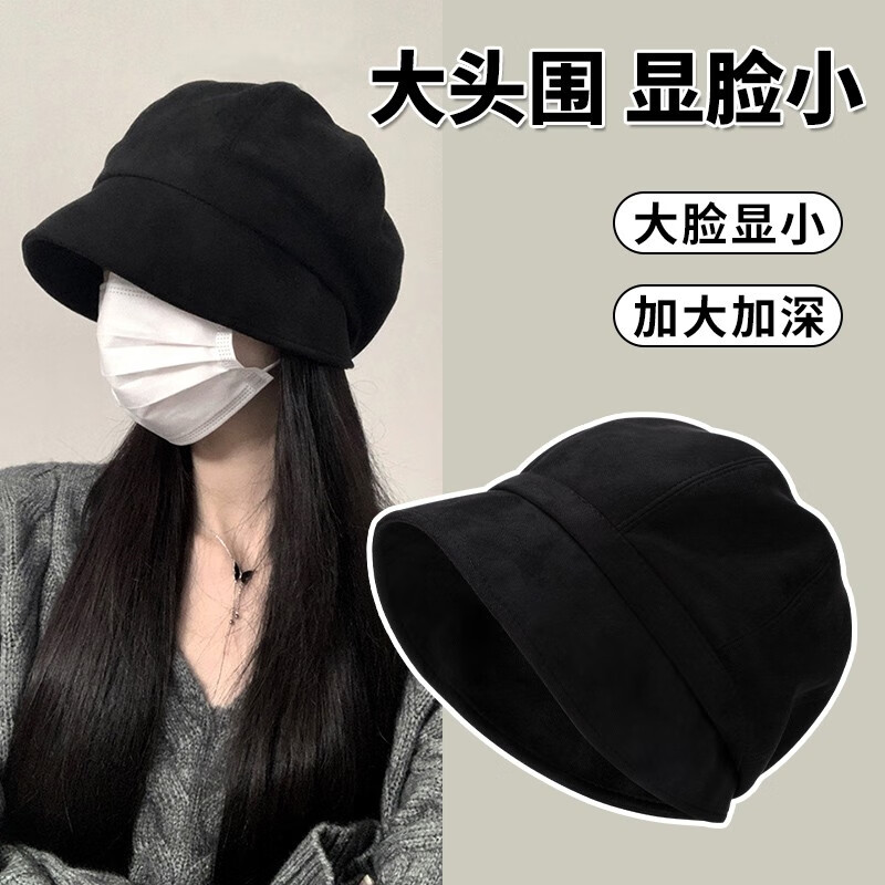SOMUBAY 秋冬帽子女大头围贝雷帽素颜堆堆帽显脸小冬季保暖帽八角帽黑 DDM-56黑色【加厚款】 可调节使用感如何?