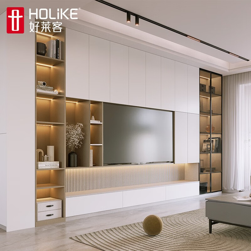 好莱客柜门定制 客餐厅电视柜鞋柜书柜子衣柜卧室衣橱柜 全屋家具定制
