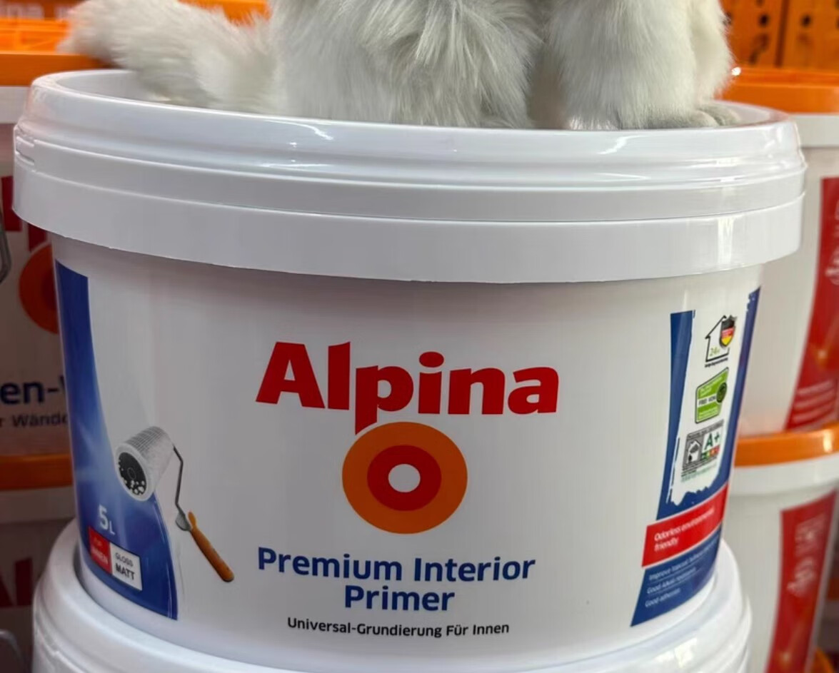 阿爾貝娜(Alpina)阿爾貝娜全優(yōu)抗堿底漆凈味環(huán)保無(wú)甲醛增加乳膠漆附著(zhù)力 5L裝