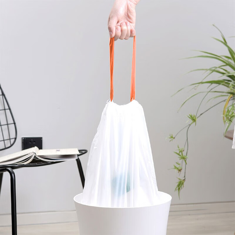 设乡味可生物降解垃圾袋60只一袋抽绳拉绳厨房垃圾袋45cmX50cm 309006 垃圾袋（6包囤货装）