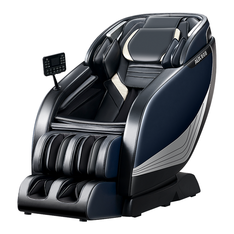 奥克斯（AUX）3D按摩椅家用全身豪华多功能老人全自动电动揉捶太空舱零重力智能按摩沙发 元气能量蓝+AI语音双控+体型检测+电动拉伸