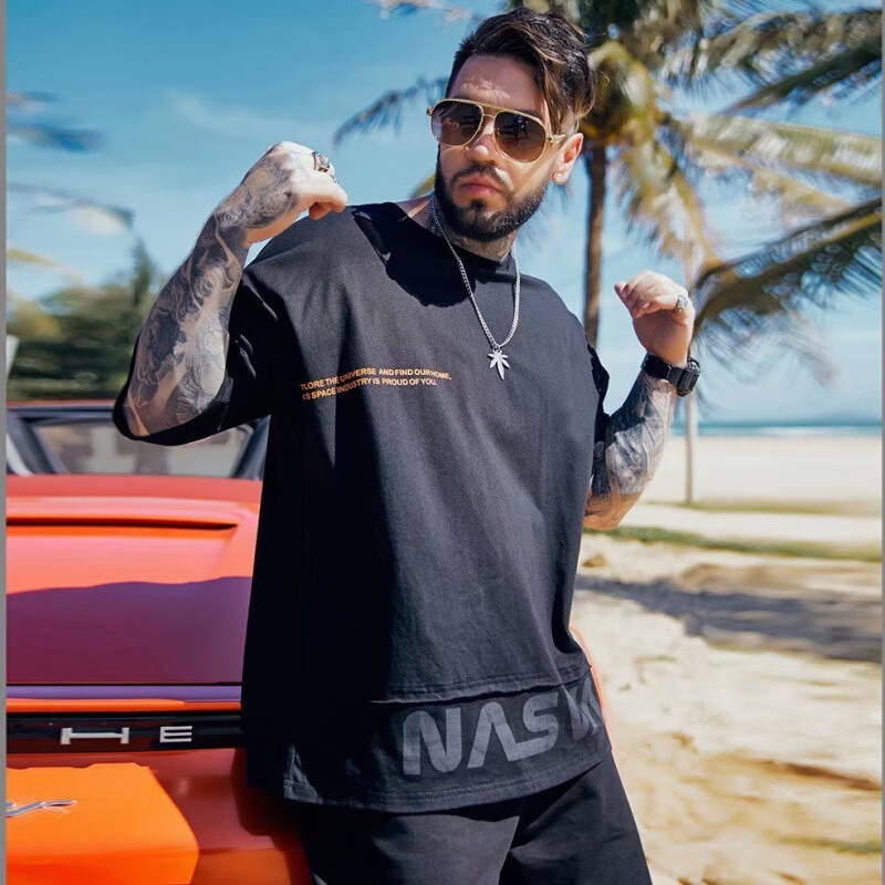 格卡蜜(gekami)夏天纯棉质胖子加肥加大码 遮大肚子肥胖男体恤300斤大