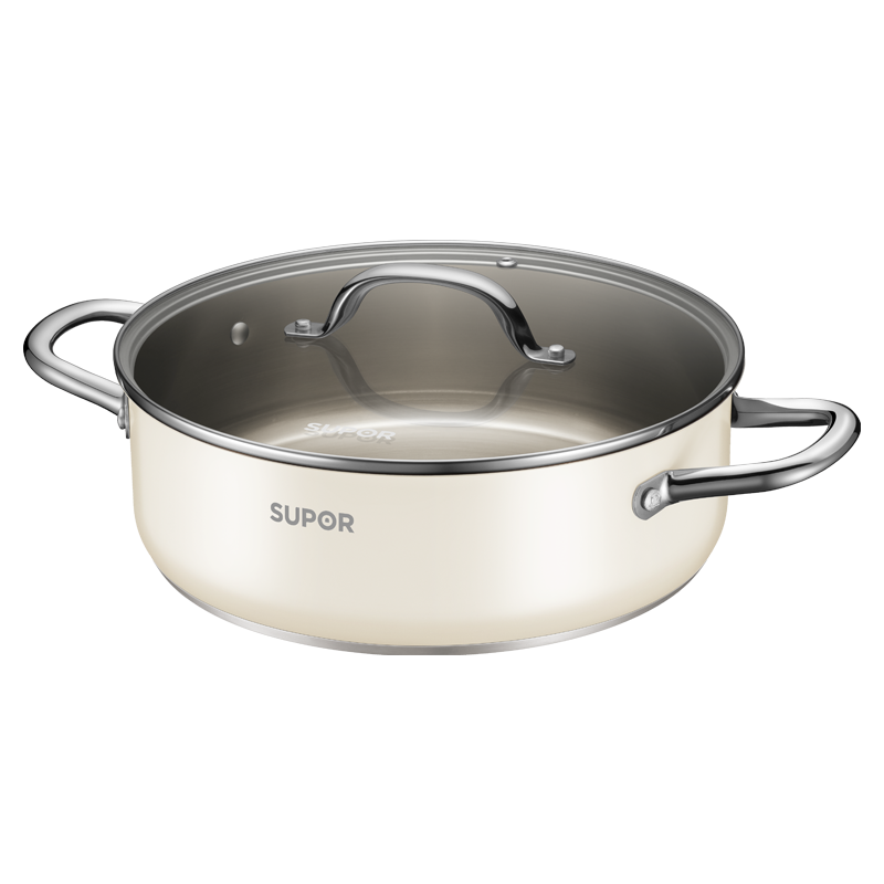 �ղ�����SUPOR�����304����ָ��׼Ӻ��������û���׽�������������¯ͨ�� ST28AA6-W����ɫ�� 28cm 161.1Ԫ