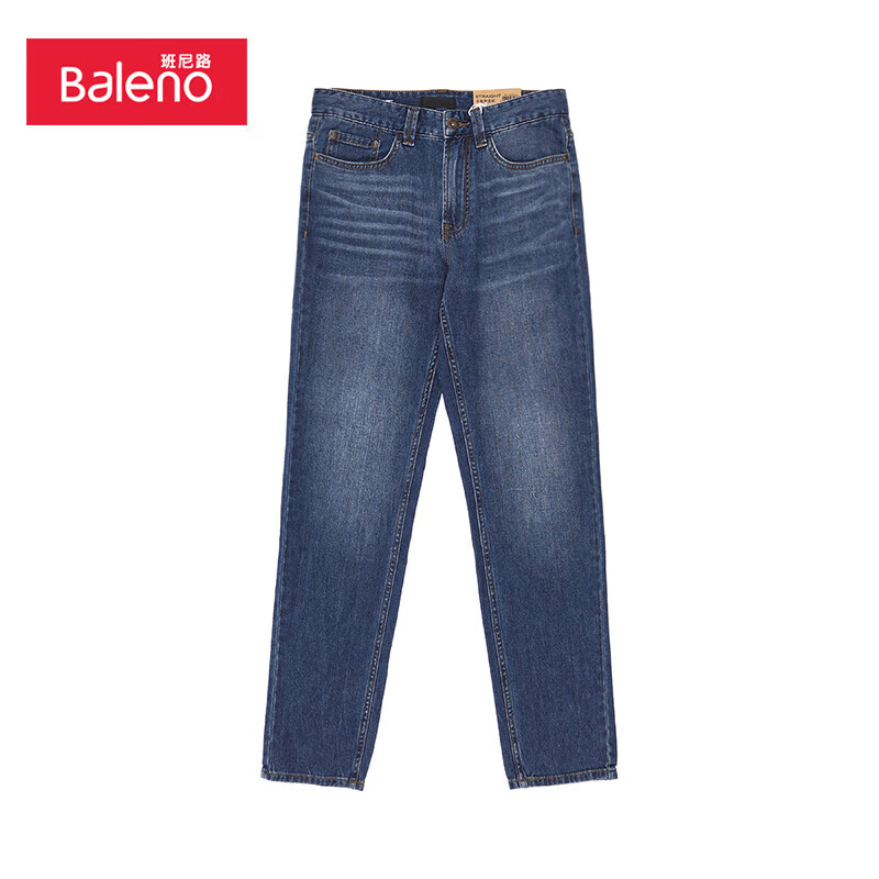班尼路(baleno)春夏复古柔软水洗牛仔裤男休闲直筒长裤 02d 29